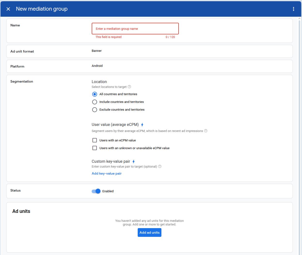 Set new mediation group